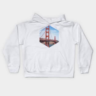 Golden Gate Bridge Geometric Photography Kids Hoodie